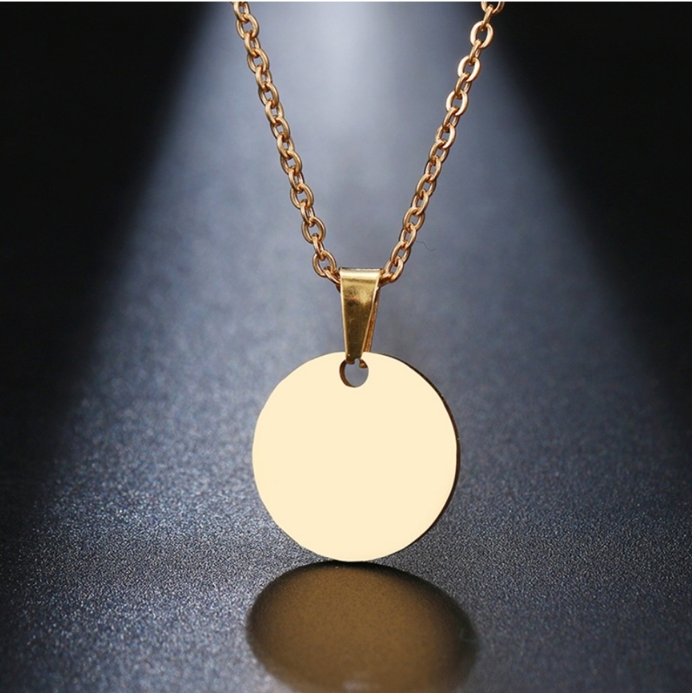 Necklace Round Circle Pendant - Picture 3 of 5